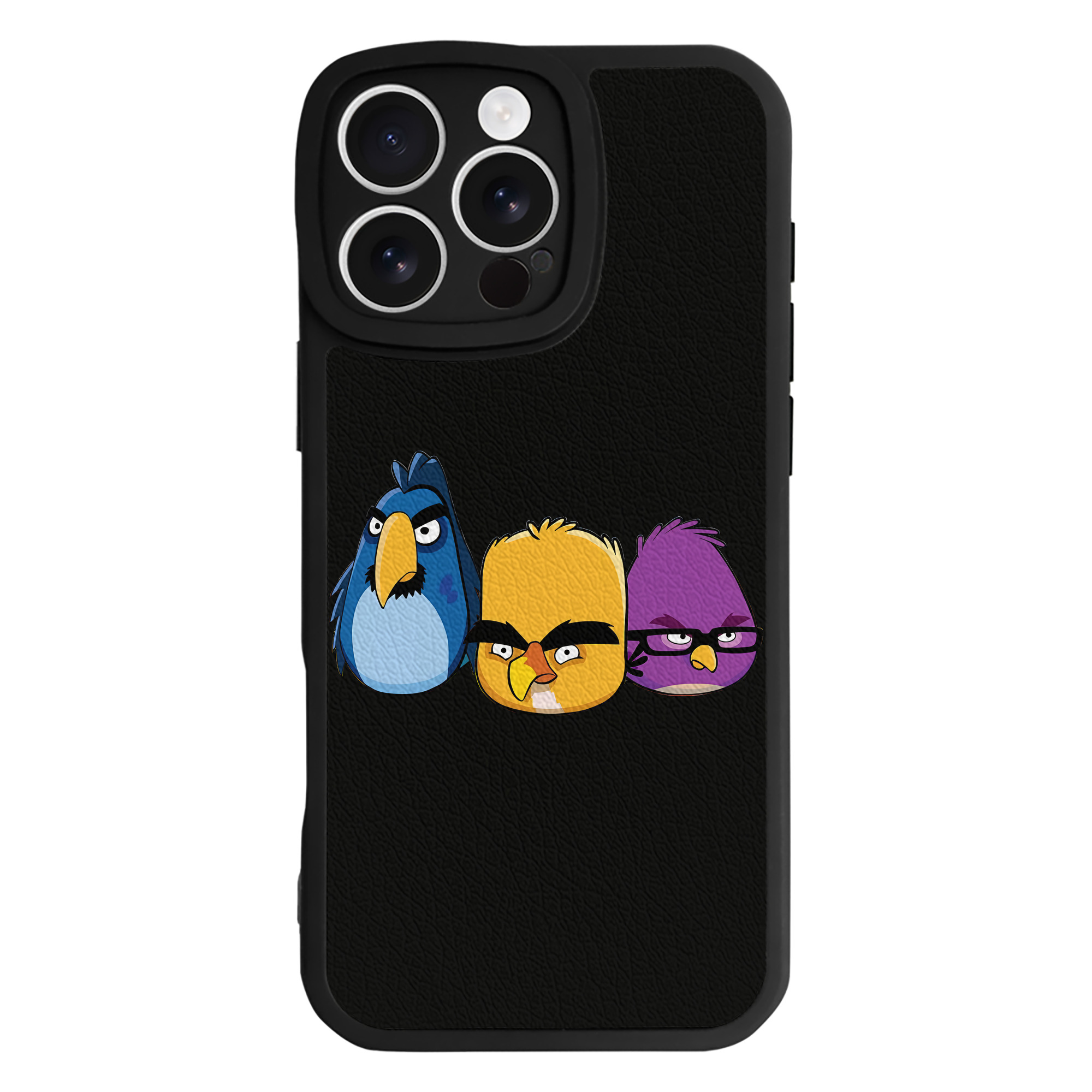 （画像用） Angry Birds アングリーバード 【iPhone 16シリーズ対応】シリコンスマホケース（レザー調） 材質：シリコン